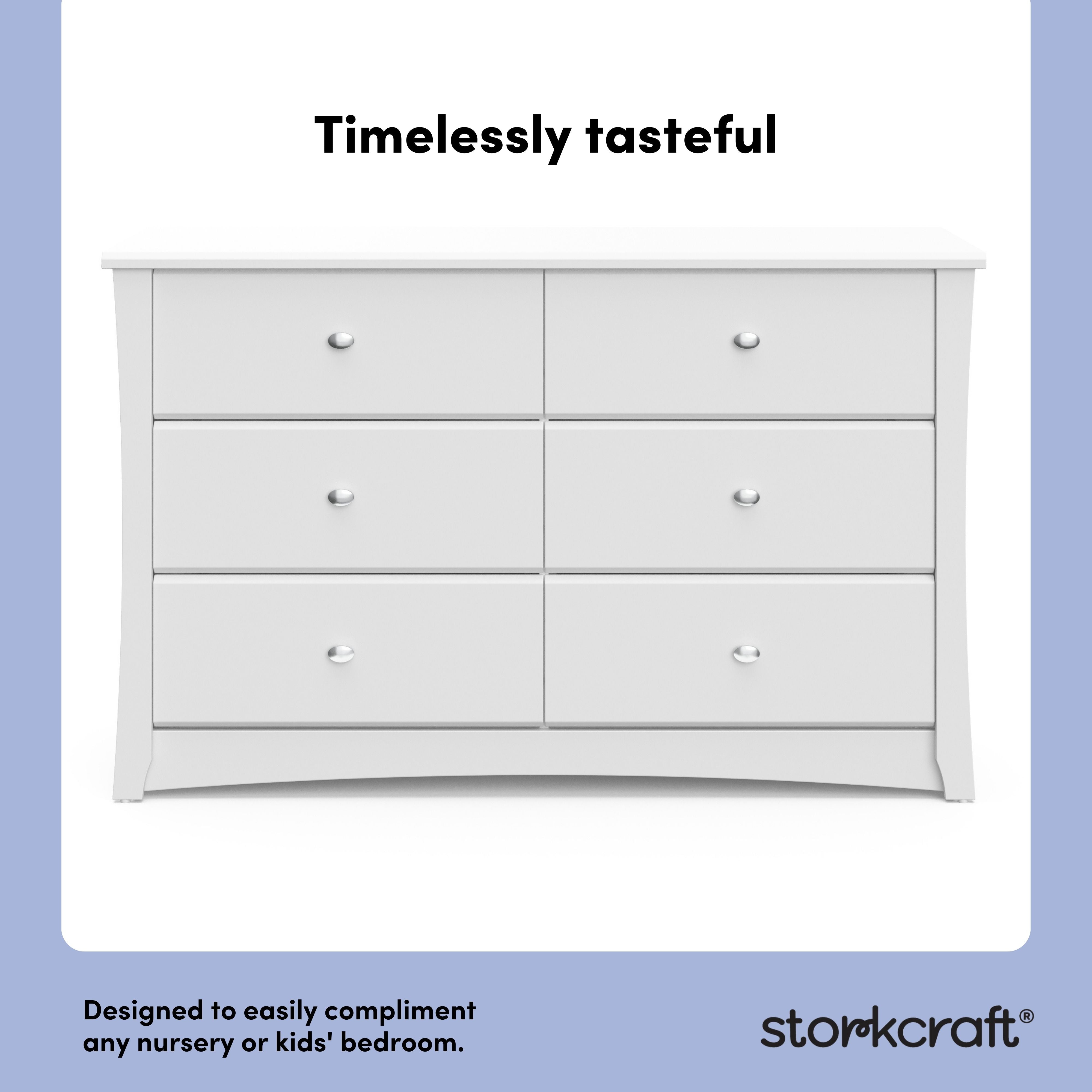 Crescent white 6 drawer dresser style callout