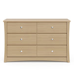 Crescent driftwood 6 drawer dresser front view