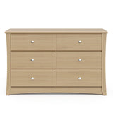 Crescent driftwood 6 drawer dresser front view