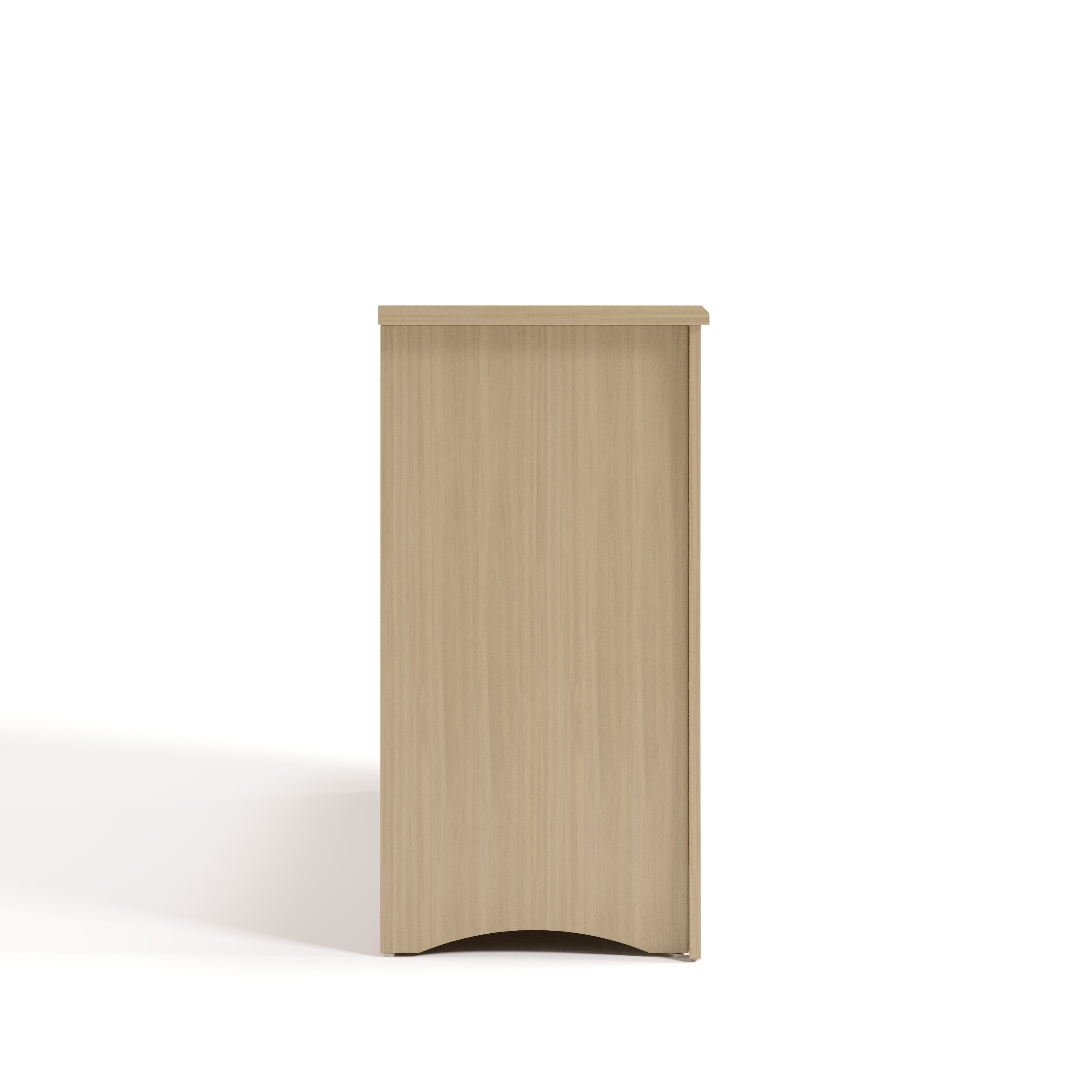 Crescent driftwood 6 drawer dresser side view