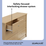 Crescent driftwood 6 drawer dresser interlocking drawers callout