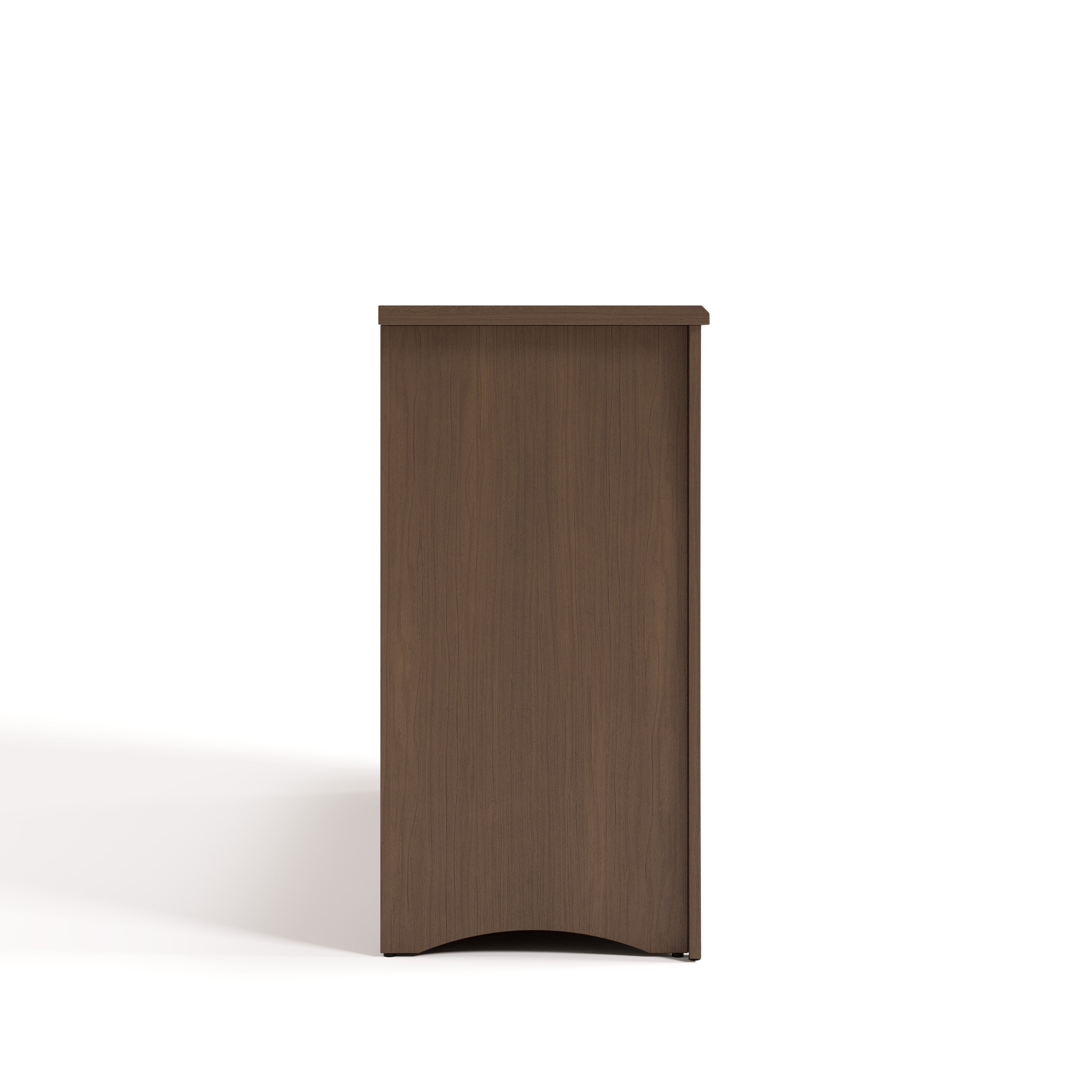 Crescent hazelnut 6 drawer dresser side view