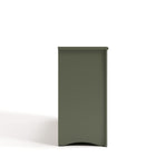Crescent olive 6 drawer dresser side view