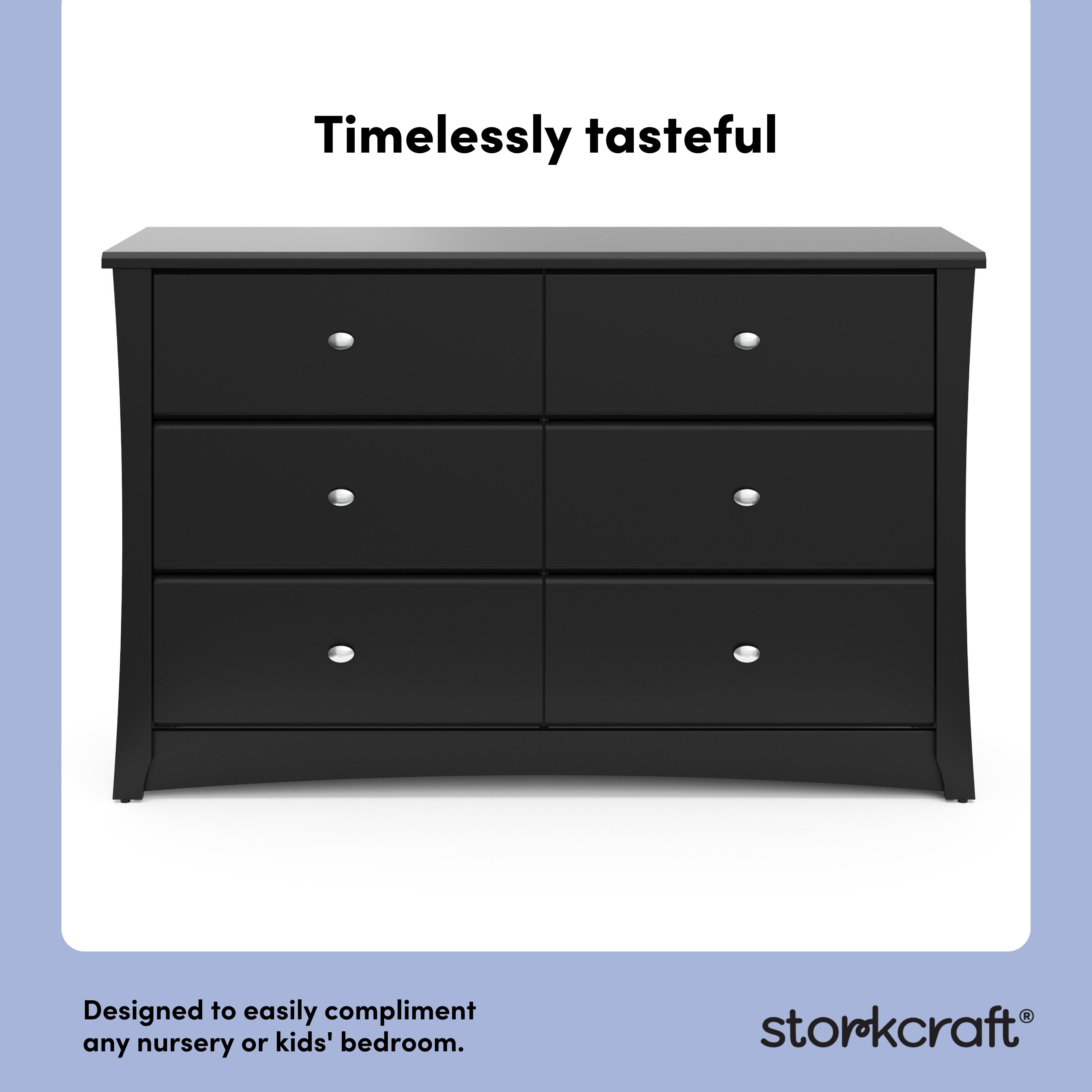 Crescent black 6 drawer dresser style callout