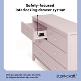 alpine blush 6 drawer dresser interlocking drawer callout