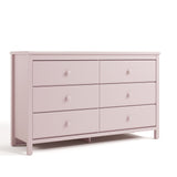 Alpine blush 6 drawer dresser angle view