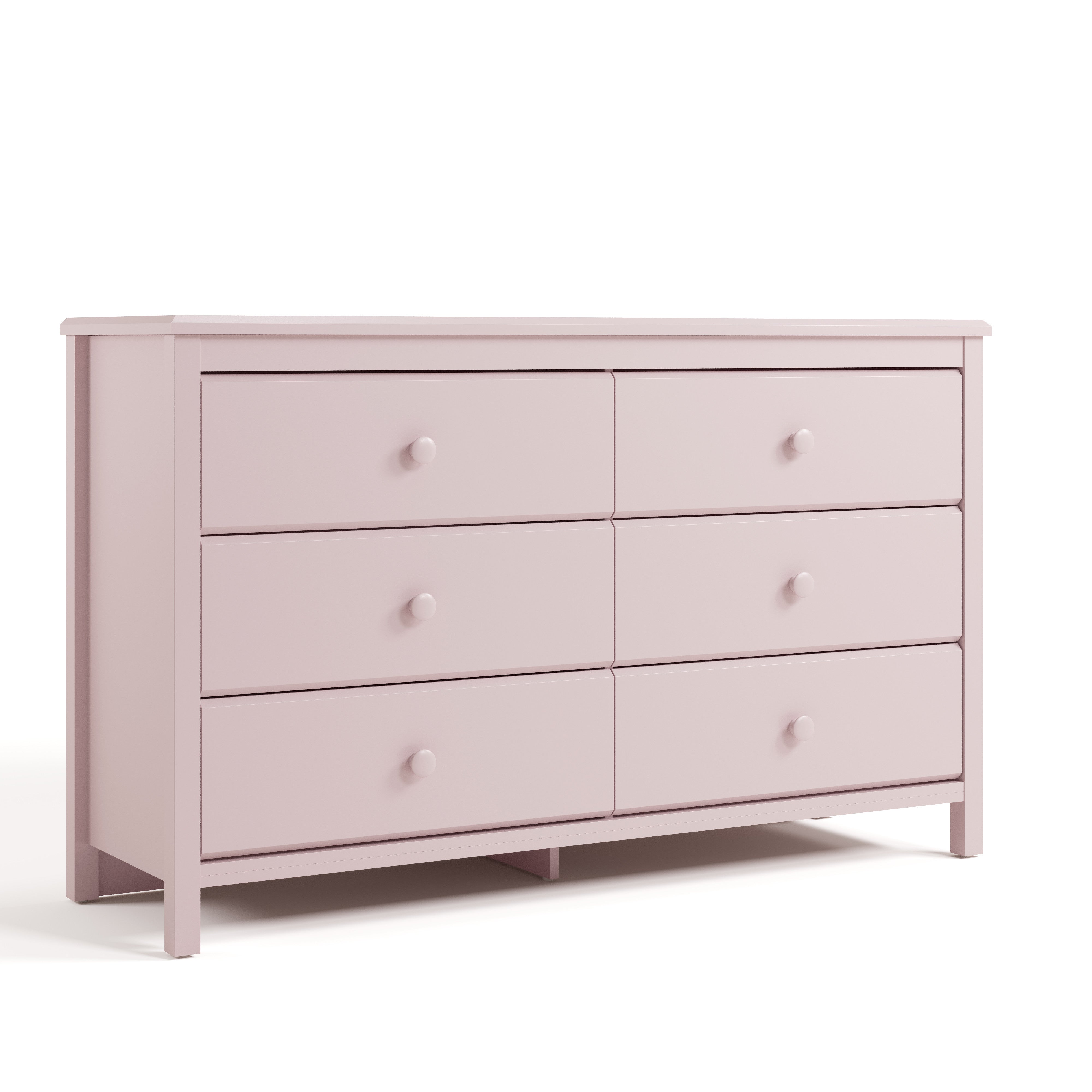 Alpine blush 6 drawer dresser angle view