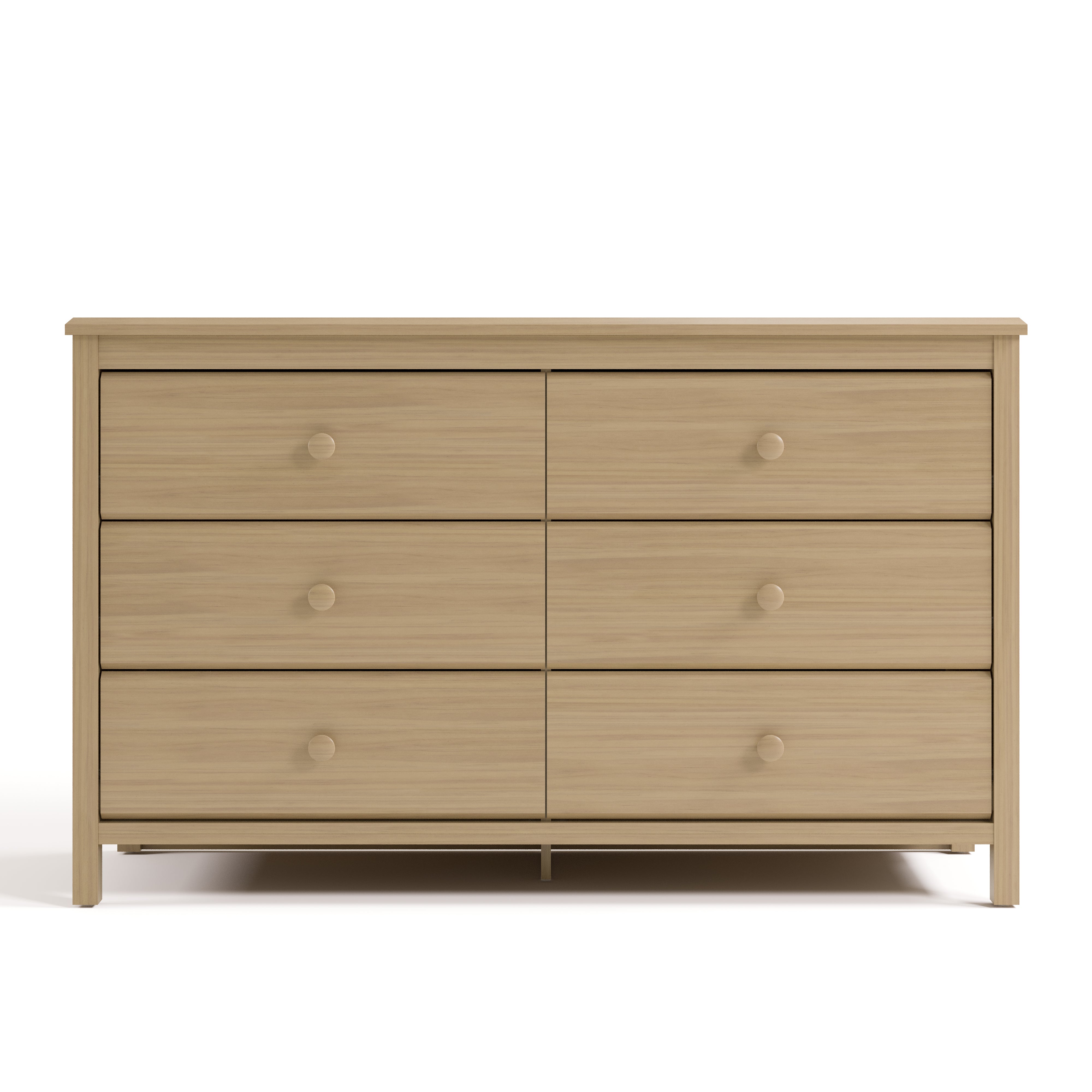 Alpine driftwood 6 drawer dresser front view