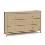 Alpine driftwood 6 drawer dresser angle view