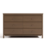 Alpine hazelnut 6 drawer dresser front view