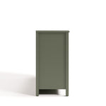 Alpine olive 6 drawer dresser side view