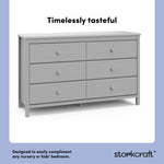 alpine pebble gray 6 drawer dresser style callout