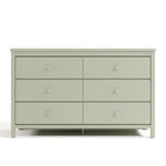 Alpine sage 6 drawer dresser front view