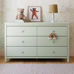 Alpine sage 6 drawer dresser in a nursery