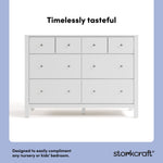 Horizon white 6 drawer dresser style callout