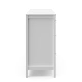 side view of white 6 drawer dresser
