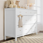 white dresser in nursery