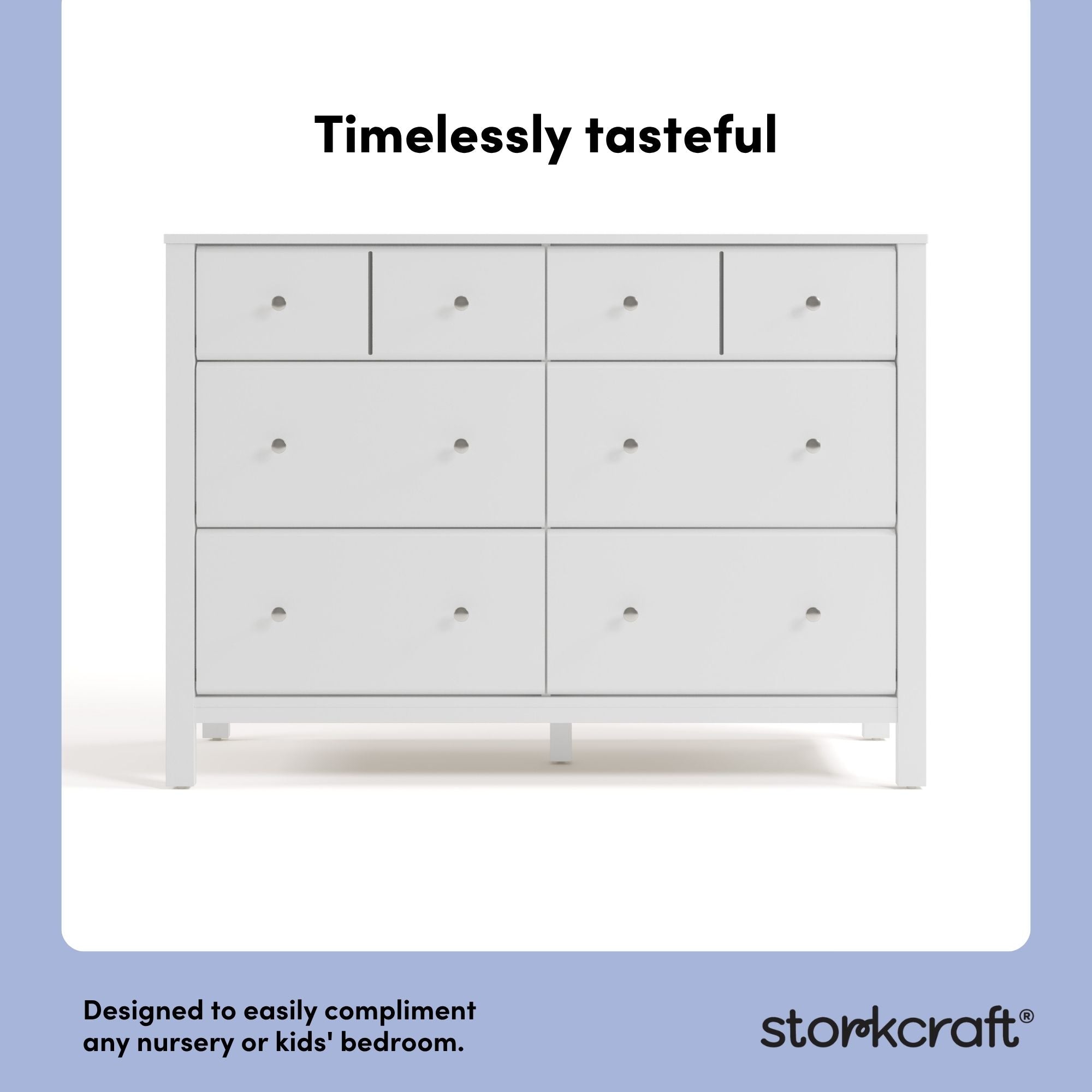 Horizon white with driftwood 6 drawer dresser style callout
