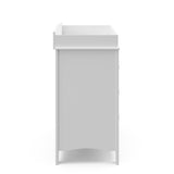 Side view of White 3 drawer chest