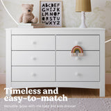 Noah white 6 drawer dresser style callout