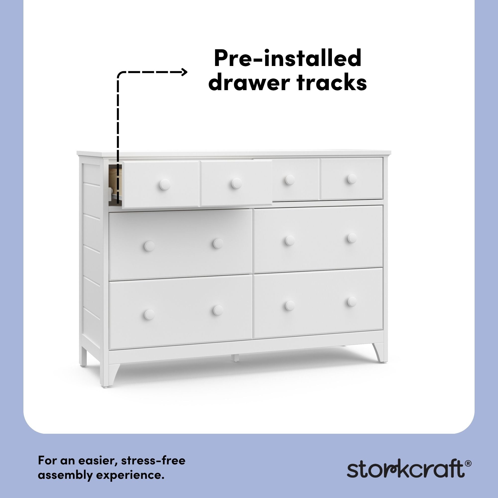 Storkcraft® Moss 6 Drawer Double Dresser.