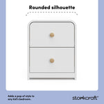 Santos white 2 drawer nightstand style callout
