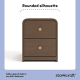 Santos hazelnut 2 drawer nightstand style callout