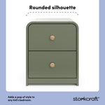 Santos olive 2 drawer nightstand style callout