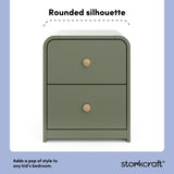 Santos olive 2 drawer nightstand style callout