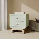 Santorini sage with driftwood 2 drawer nightstand in kids room