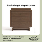Santorini hazelnut 3 drawer chest with changing topper style callout