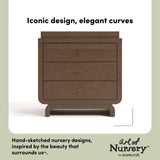 Santorini hazelnut 3 drawer chest with changing topper style callout