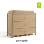 Casablanca driftwood 3 drawer chest with changing topper with GGG logo on top right