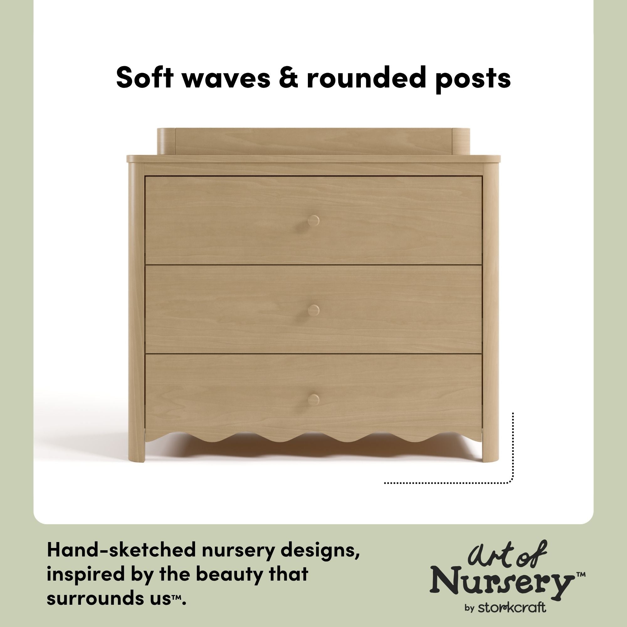 Casablanca driftwood 3 drawer chest with changing topper style callout