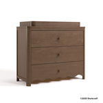 Storkcraft® Casablanca™ 3 Drawer Chest with Removable Changing Table Topper.