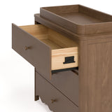 Storkcraft® Casablanca™ 3 Drawer Chest with Removable Changing Table Topper.