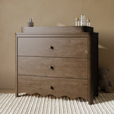 Casablanca hazelnut 3 drawer chest with topper in nursery