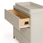 Storkcraft® Casablanca™ 3 Drawer Chest with Removable Changing Table Topper.