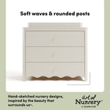 Casablanca frosted oat 3 drawer chest with changing topper style callout