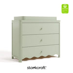 Casablanca sage 3 drawer chest with changing topper with GGG logo on top right