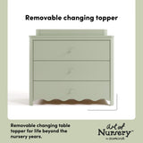 Casablanca sage 3 drawer chest with changing topper removable topper callout