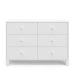 front view of white 6 drawer dreser