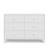 front view of white 6 drawer dreser