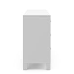 Side view of white dresser