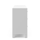 Side view of white dresser