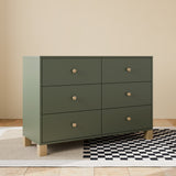 California olive with driftwood 6 drawer dresser in a nursery