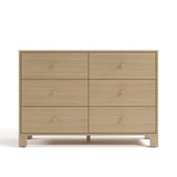 California driftwood 6 drawer dresser front view