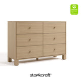 California driftwood 6 drawer dresser with GGG logo on top right