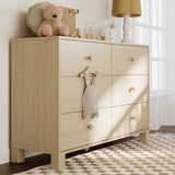 California driftwood 6 drawer dresser in a nursery