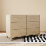 California driftwood 6 drawer dresser in a nursery